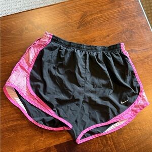 Nike Women's Black and Pink Athletic Shorts